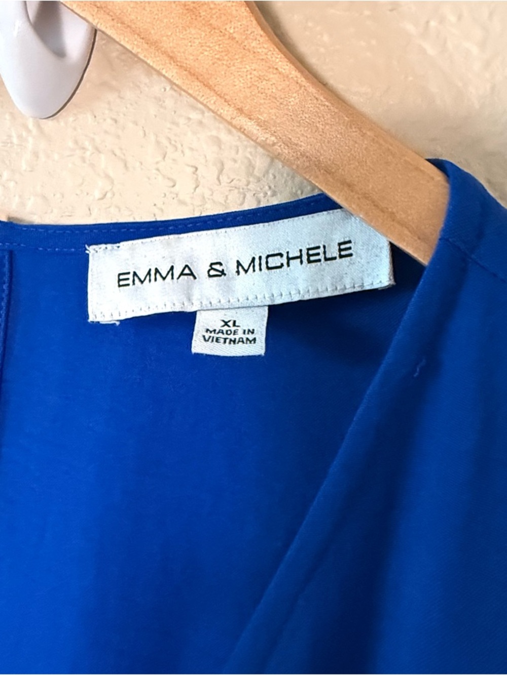 Emma & Michele Royal Blue Wrap Ruffle Mini Dress - Picture 4 of 4